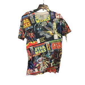 Star Wars Fifth Sun APO All Over Print Vintage T Shirt Medium Darth Vader Luke